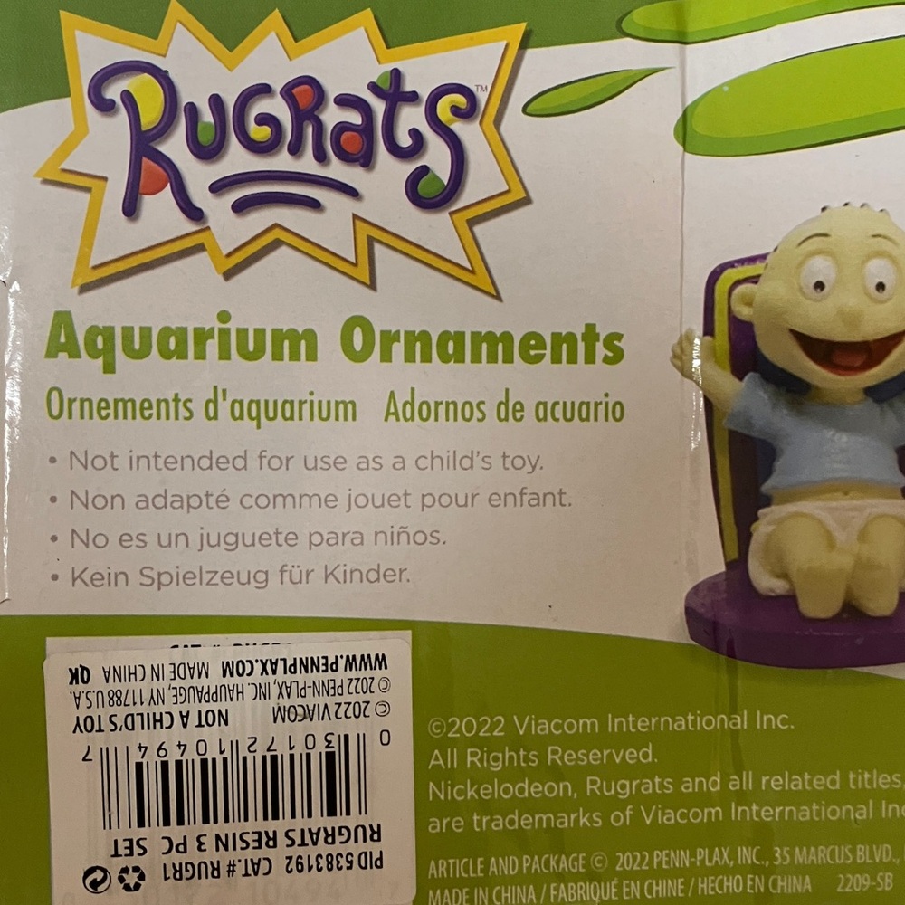 Nickelodeon Rugrats Fish Tank Decor Set - Green, Purple, Yellow - Picture 9 of 9